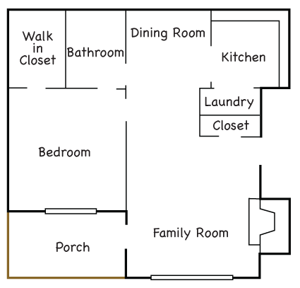1 bedroom 3 story floorplan