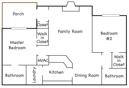 2 bedroom 2 story floorplan