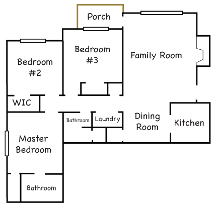 2 bedroom 2 story floorplan